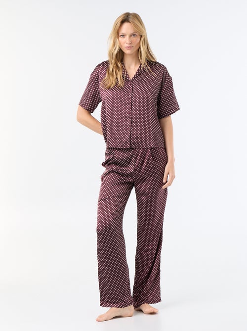 Pigiama stampato in maglia leggera - Kiabi