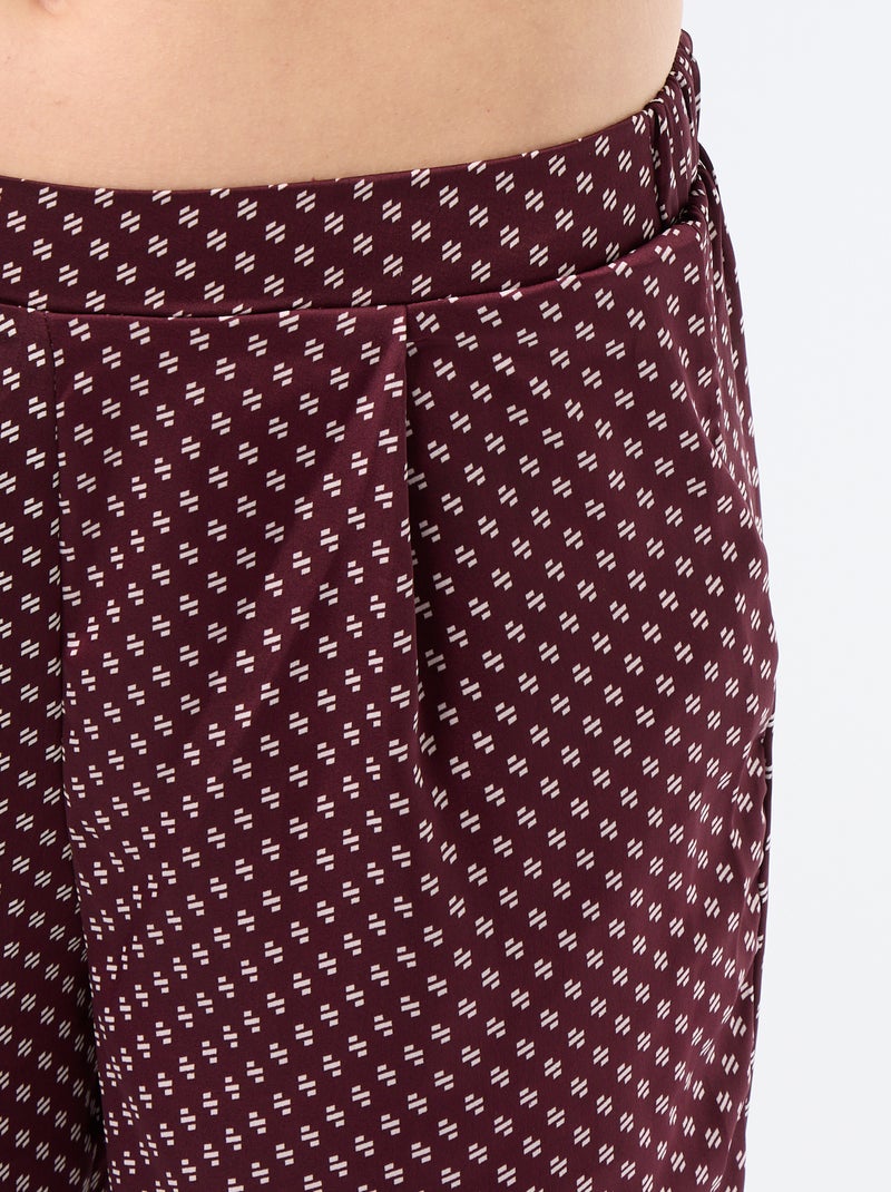 Pigiama stampato in maglia leggera Rosso - Kiabi