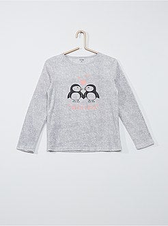 Pigiama stampato in pile - Kiabi