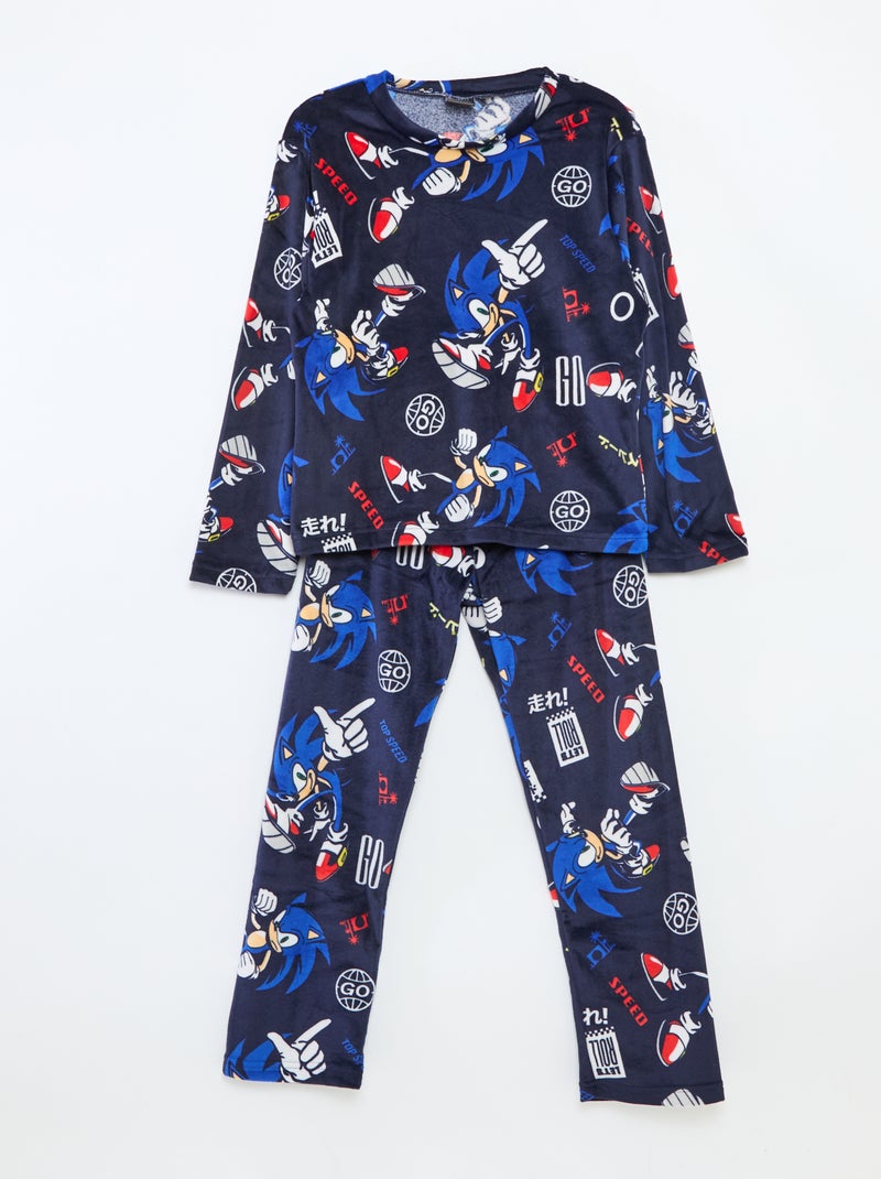 Pigiama stampato 'Suncity' 'Sonic' all-over Blu - Kiabi