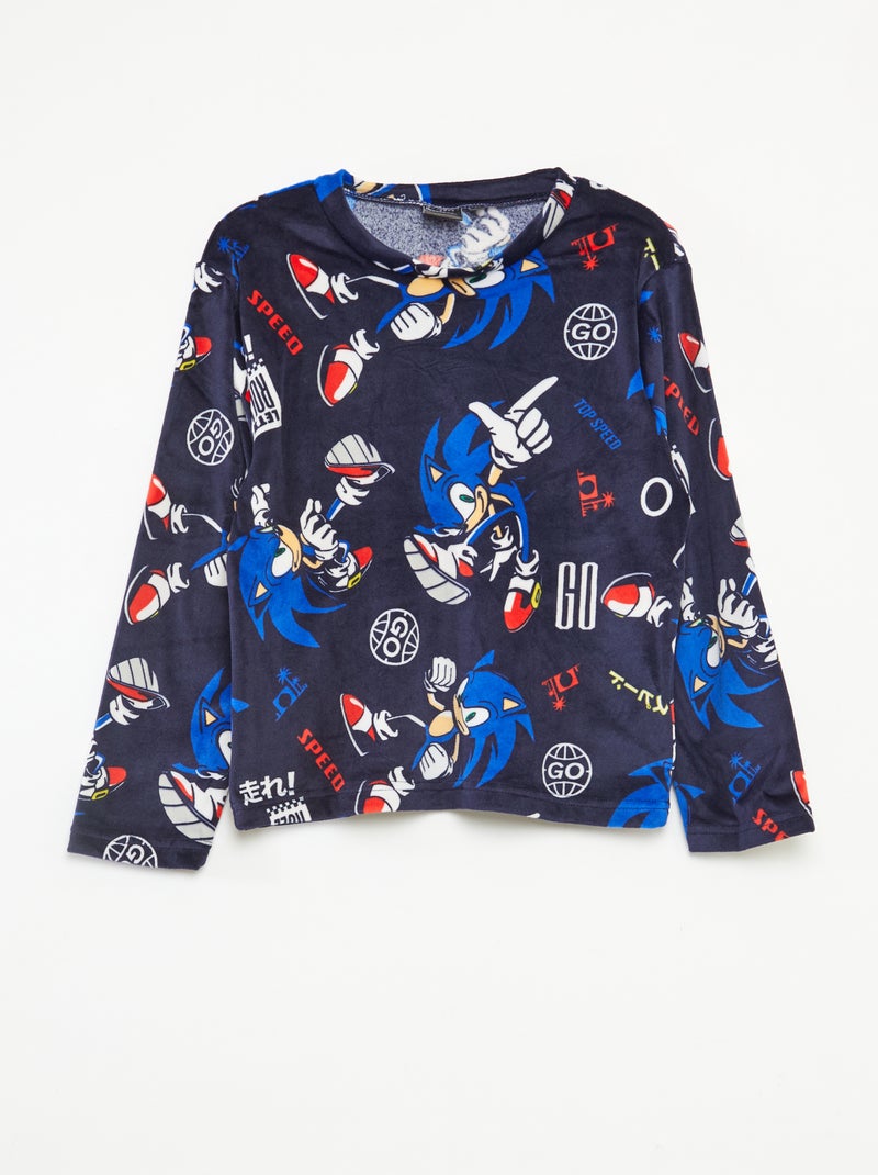 Pigiama stampato 'Suncity' 'Sonic' all-over Blu - Kiabi
