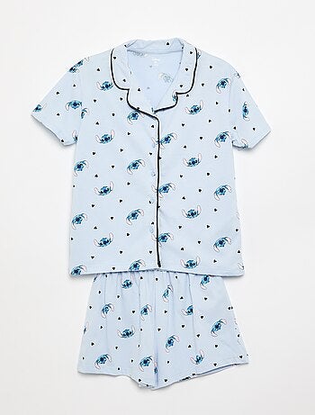 Pigiama 'Stitch' 'Disney' camicia a maniche corte + pantaloncini - 2 pezzi