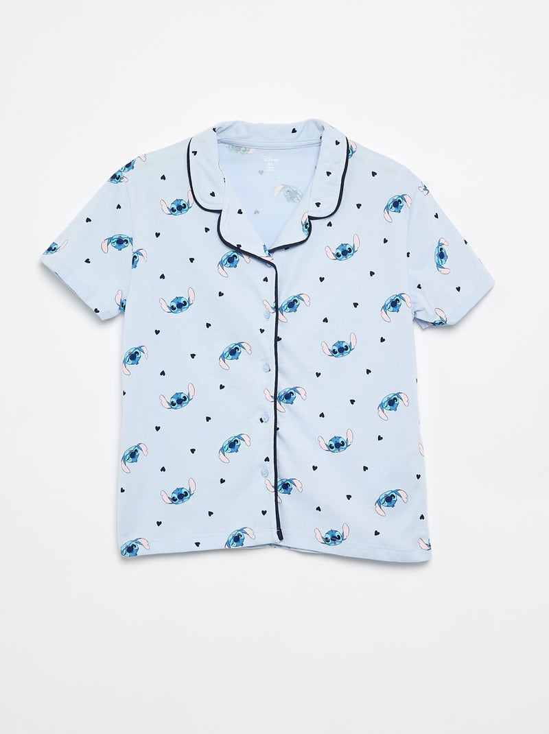 Pigiama 'Stitch' 'Disney' camicia a maniche corte + pantaloncini - 2 pezzi Blu - Kiabi