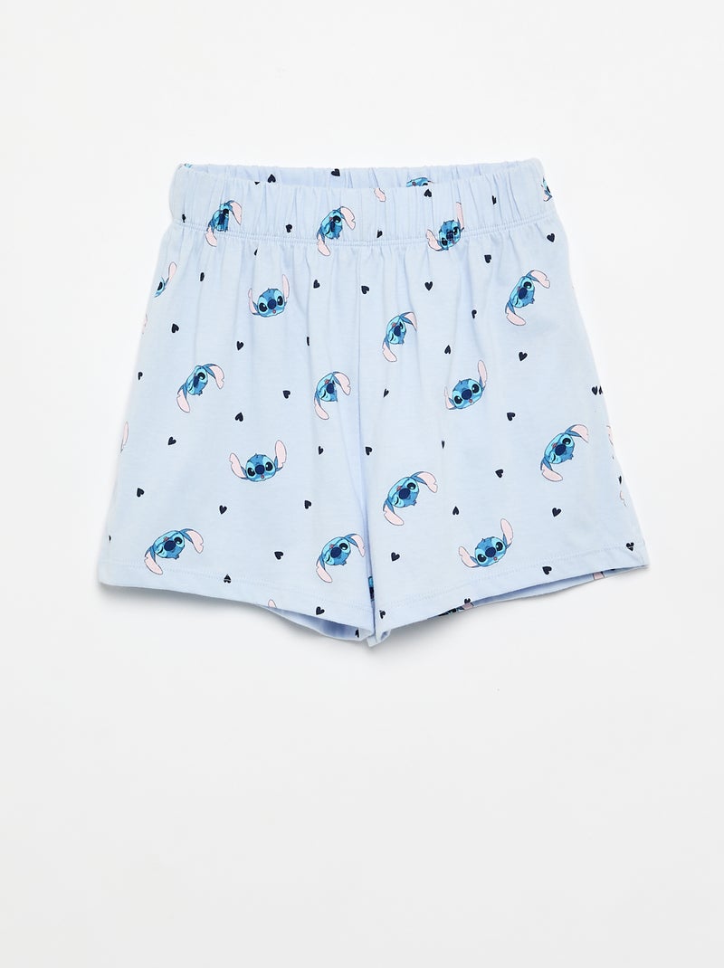 Pigiama 'Stitch' 'Disney' camicia a maniche corte + pantaloncini - 2 pezzi Blu - Kiabi