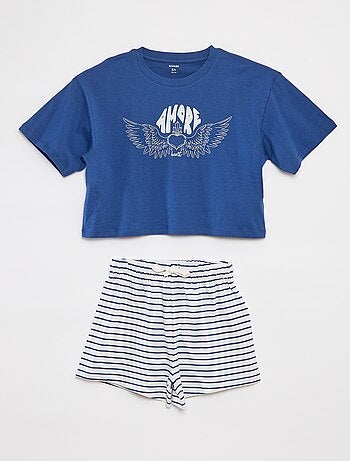 Pigiama t-shirt a maniche corte + shorts - 2 pezzi