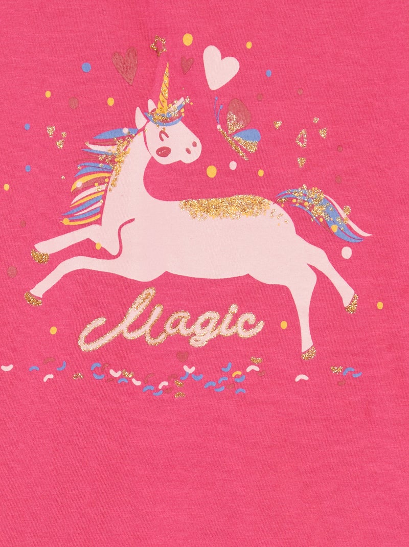 Pigiama t-shirt con volant + shorts - 2 pezzi ROSA - Kiabi