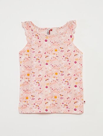 Pigiama t-shirt con volant + shorts - 2 pezzi