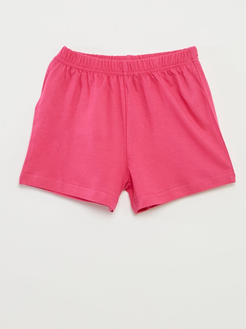 Pigiama t-shirt con volant + shorts - 2 pezzi ROSA - Kiabi