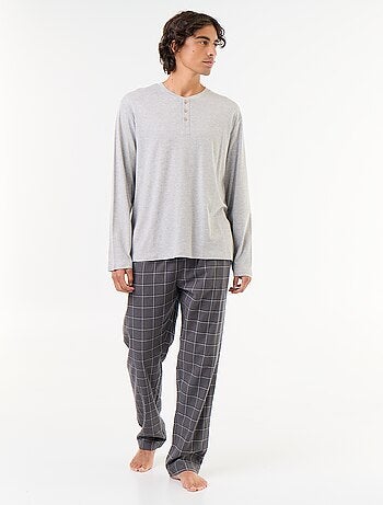 Pigiama t-shirt + pantaloni in flanella - 2 pezzi