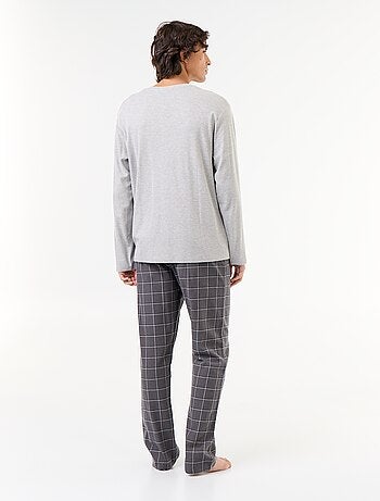 Pigiama t-shirt + pantaloni in flanella - 2 pezzi