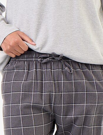 Pigiama t-shirt + pantaloni in flanella - 2 pezzi