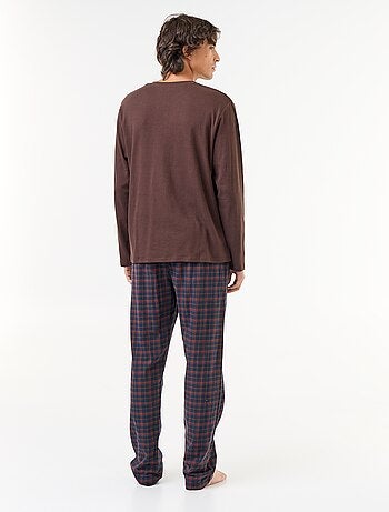 Pigiama t-shirt + pantaloni in flanella - 2 pezzi