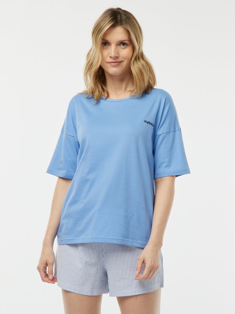 Pigiama t-shirt + shorts 'Dodo' BLU - Kiabi