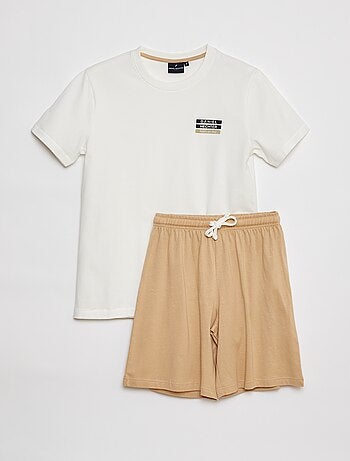 Pigiama t-shirt + shorts in jersey - 2 pezzi