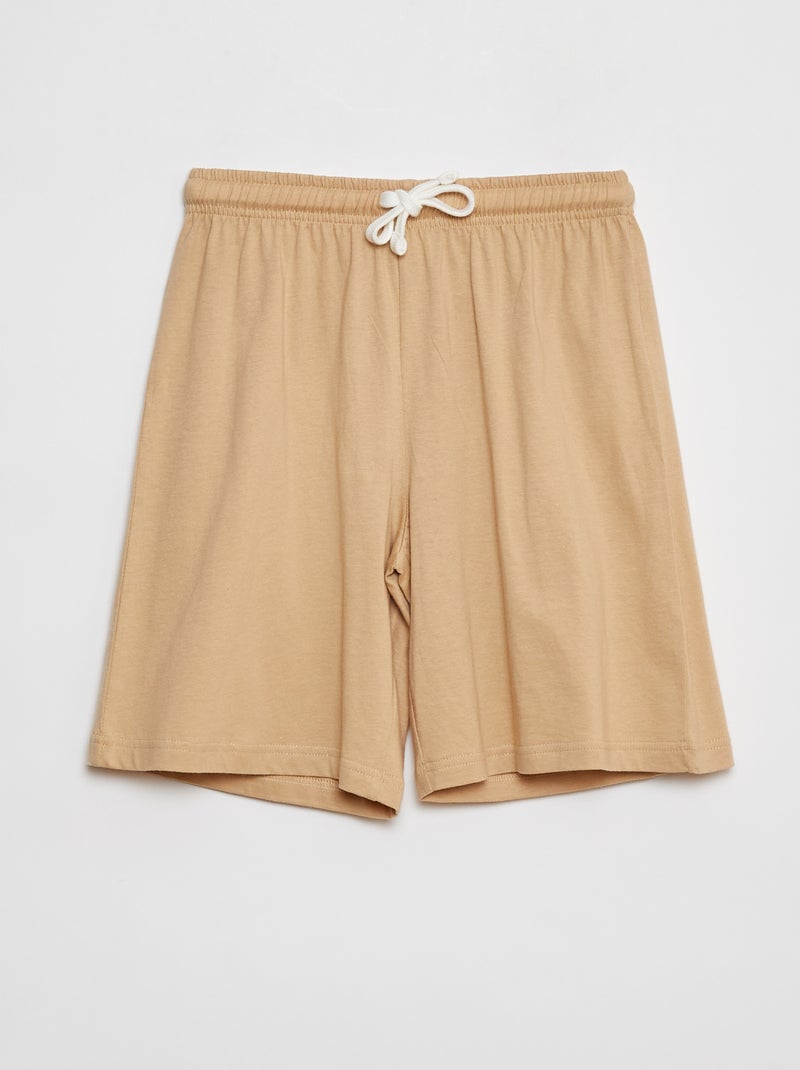 Pigiama t-shirt + shorts in jersey - 2 pezzi BEIGE - Kiabi