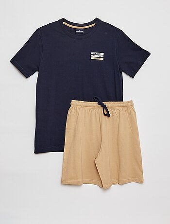 Pigiama t-shirt + shorts in jersey - 2 pezzi