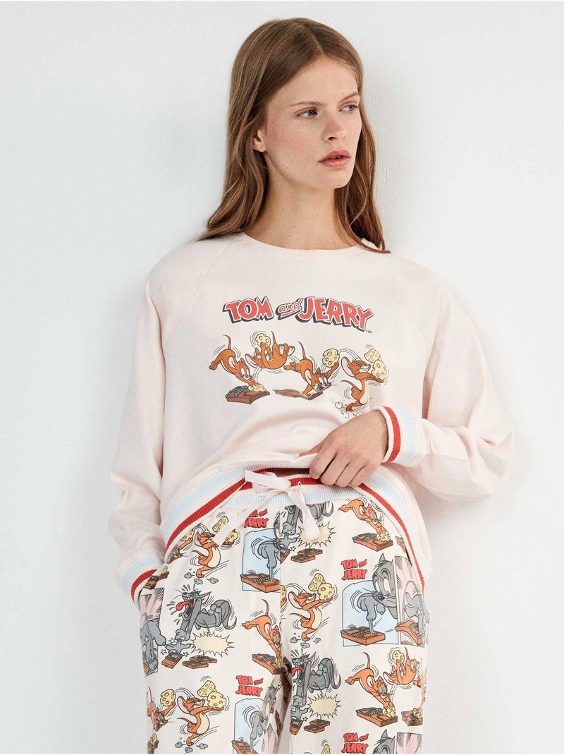 Pigiama tom & jerry stampato Rosa - Kiabi