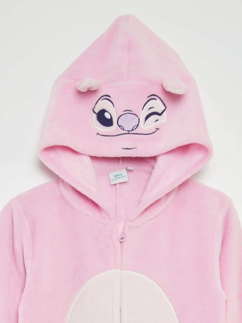 Pigiama tuta in pile 'Stitch' ROSA - Kiabi