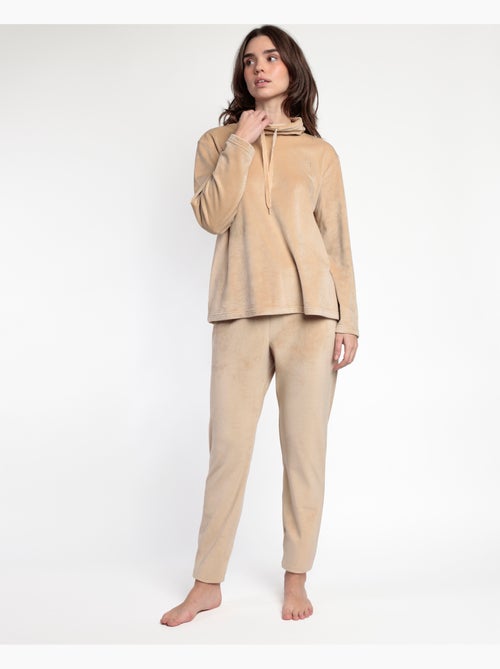Pigiama tuta in velluto a maniche lunghe da donna ADMAS LUXURY - Kiabi Pigiama tuta in velluto a maniche lunghe da donna ADMAS LUXURY - Kiabi