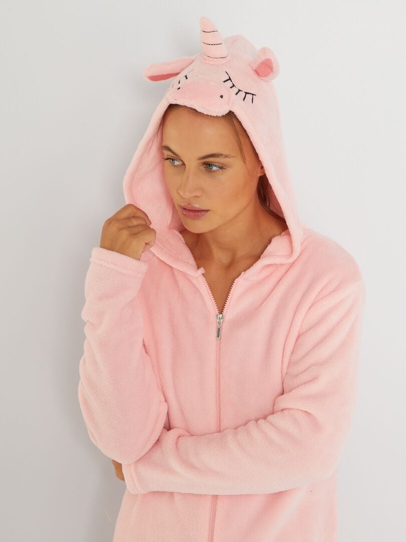 Pigiama Unicorno Blu In Pile – Tuta Intera Per Cosplay E Carnevale, Taglia Media (155-170 Cm), Spedito Dall'Italia