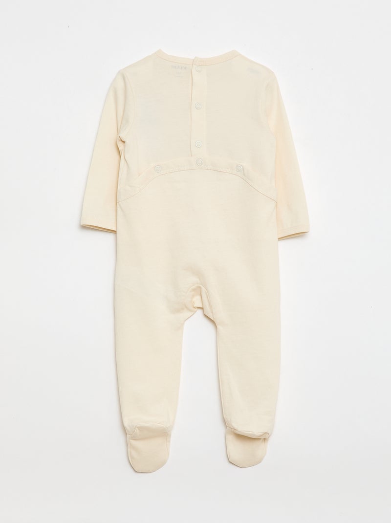 Pigiama tutina a maniche lunghe Beige - Kiabi