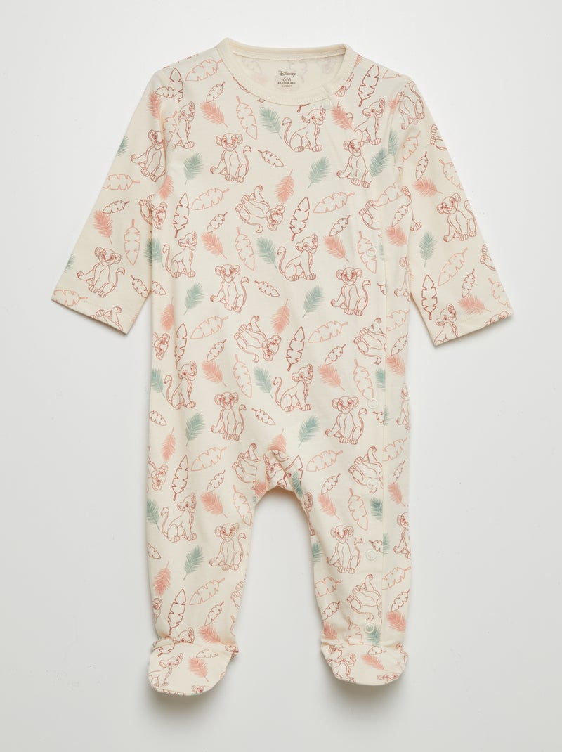 Pigiama tutina con stampa 'Simba e Nala' BEIGE - Kiabi