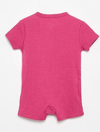 Pigiama tutina corto in maglia a costine