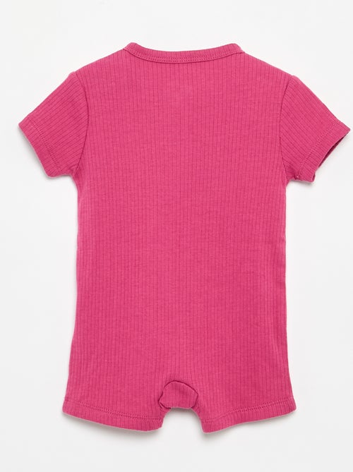 Pigiama tutina corto in maglia a costine - Kiabi