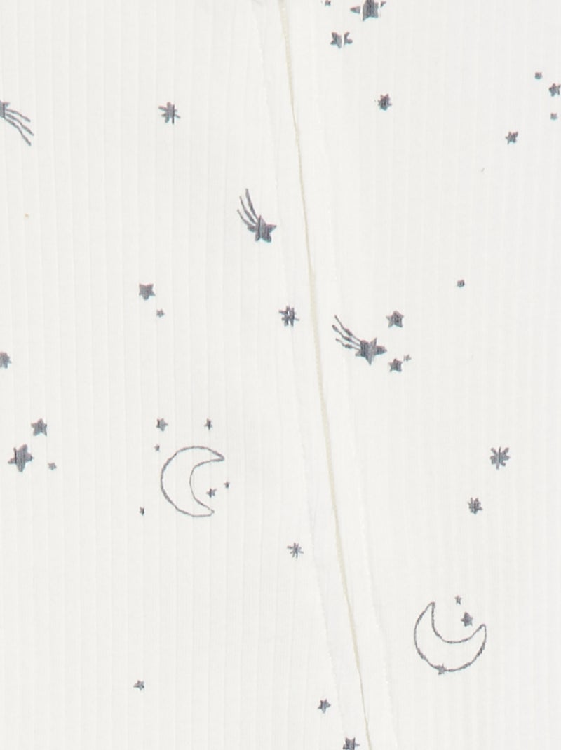 Pigiama tutina leggera maniche corte con zip Grigio - Kiabi