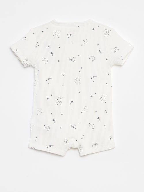 Pigiama tutina leggera maniche corte con zip - Kiabi