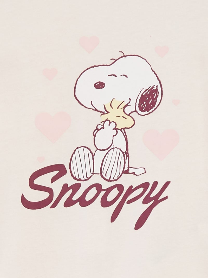 Pigiama tutina 'Snoopy' con piedini ROSA - Kiabi