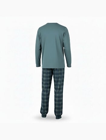 Pigiama uomo cotone ricamo cervo scozzese ozabi