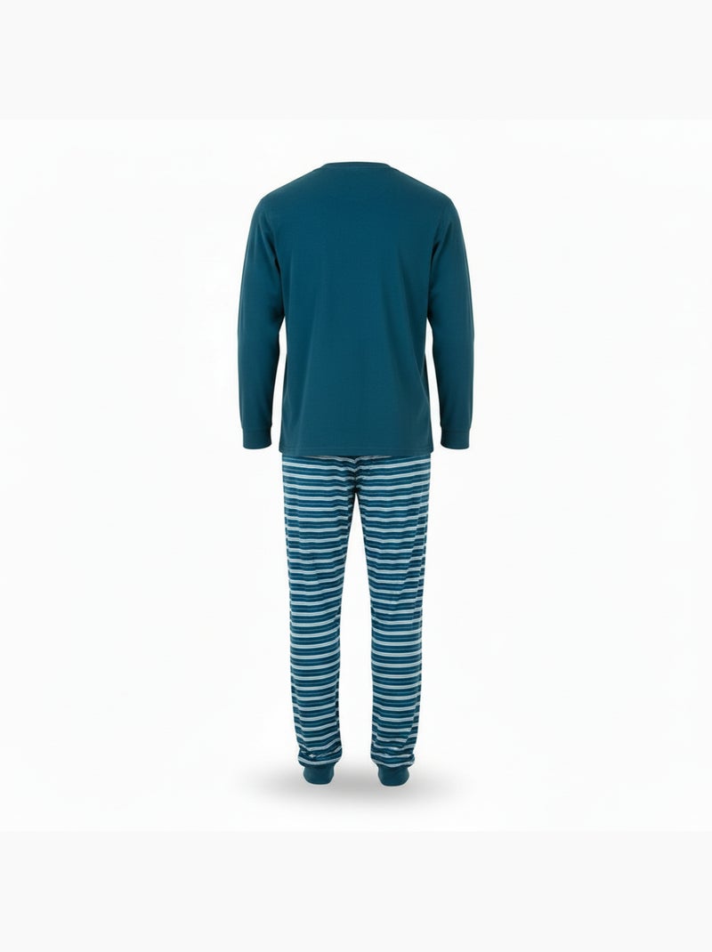 Pigiama uomo in pile con ricamo ozabi Blu - Kiabi