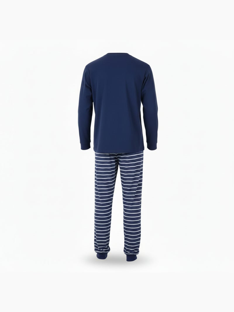 Pigiama uomo in pile con ricamo ozabi Blu marino - Kiabi