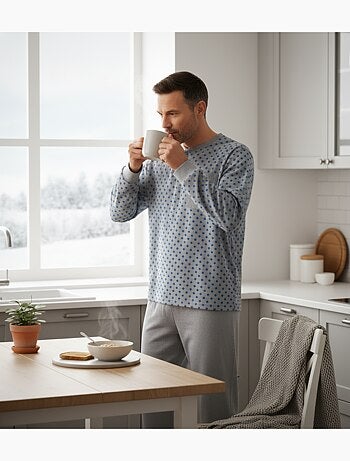 Pigiama Uomo Invernale Pile Premium CALM Z2550