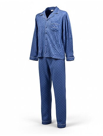 Pigiama Uomo Inverno Pile Bottonato C2529