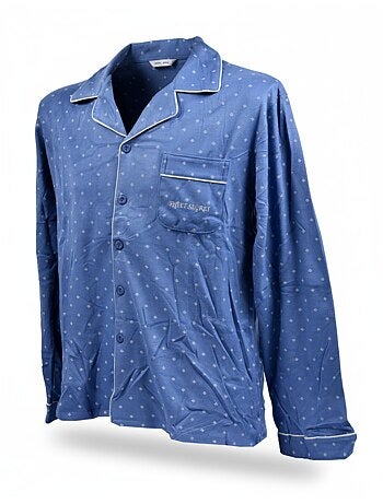 Pigiama Uomo Inverno Pile Bottonato C2529