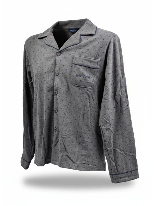 Pigiama Uomo Inverno Pile Bottonato C2529 - Kiabi