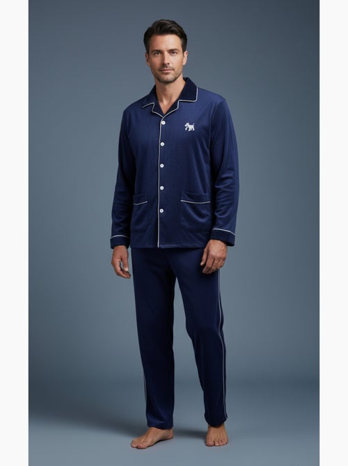 Pigiama Uomo Inverno Pile Con Bottoni C2530 - Kiabi Pigiama Uomo Inverno Pile Con Bottoni C2530 - Kiabi