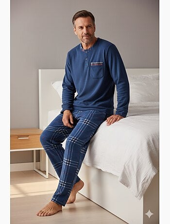 Pigiama Uomo Inverno Pile Morbido 7008 SCOZZESE Confezione da 2