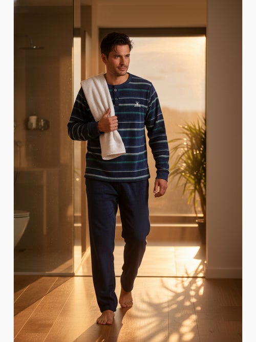 Pigiama Uomo Inverno Pile Morbido ADVENTURE J2565 - Kiabi