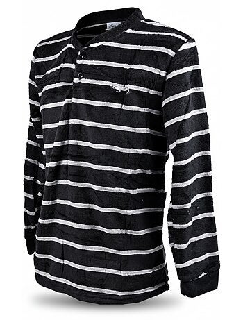 Pigiama Uomo Inverno Pile Morbido RAYURE Z2654