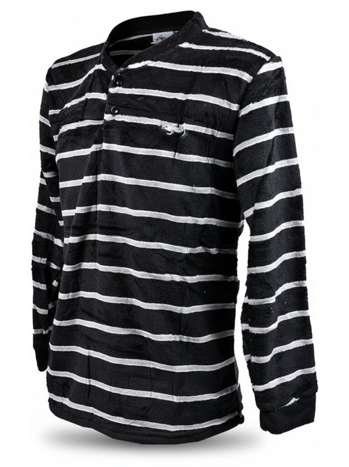 Pigiama Uomo Inverno Pile Morbido RAYURE Z2654 - Kiabi