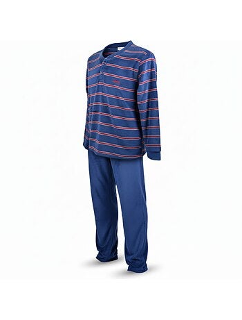 Pigiama Uomo Inverno Pile Morbido RIGHE Z2654