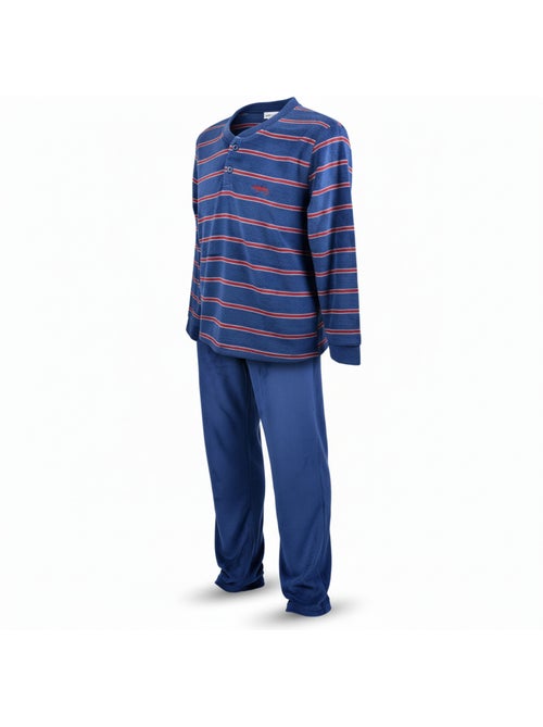 Pigiama Uomo Inverno Pile Morbido RIGHE Z2654 - Kiabi Pigiama Uomo Inverno Pile Morbido RIGHE Z2654 - Kiabi