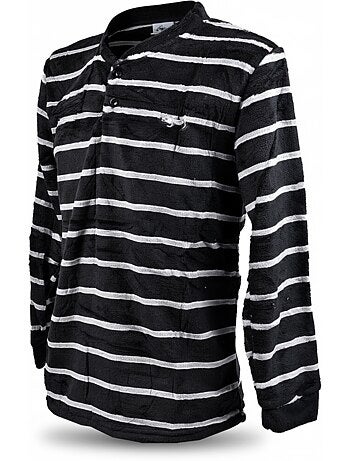 Pigiama Uomo Inverno Pile Morbido RIGHE Z2654