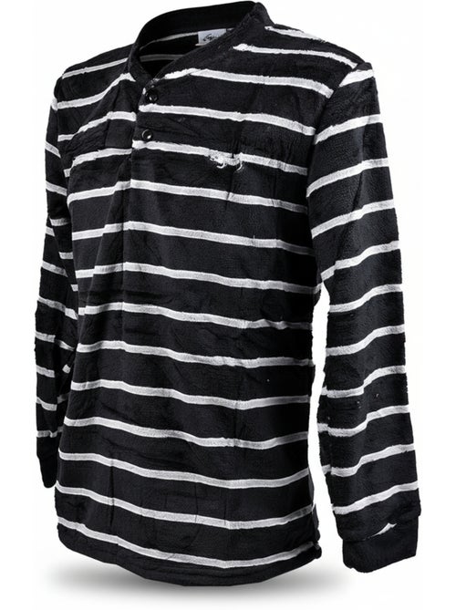 Pigiama Uomo Inverno Pile Morbido RIGHE Z2654 - Kiabi Pigiama Uomo Inverno Pile Morbido RIGHE Z2654 - Kiabi