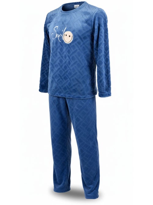 Pigiama Uomo Inverno Pile Morbido SMILE - Kiabi