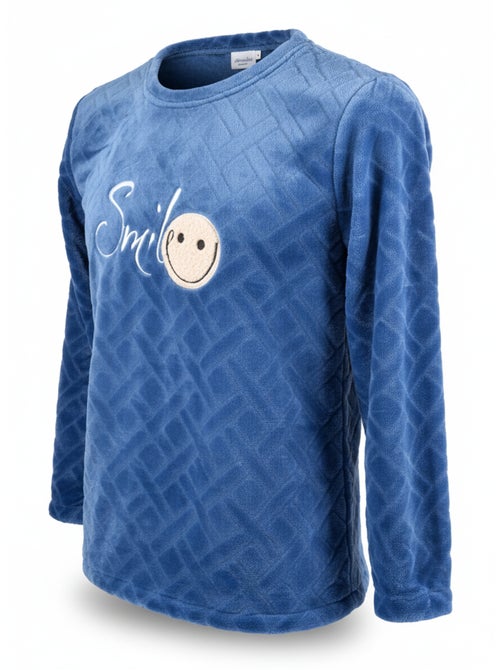 Pigiama Uomo Inverno Pile Morbido SMILE - Kiabi