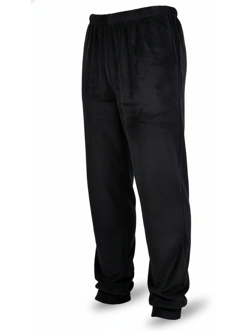 Pigiama Uomo Inverno Pile SECRET CLUB Z2653 Nero - Kiabi